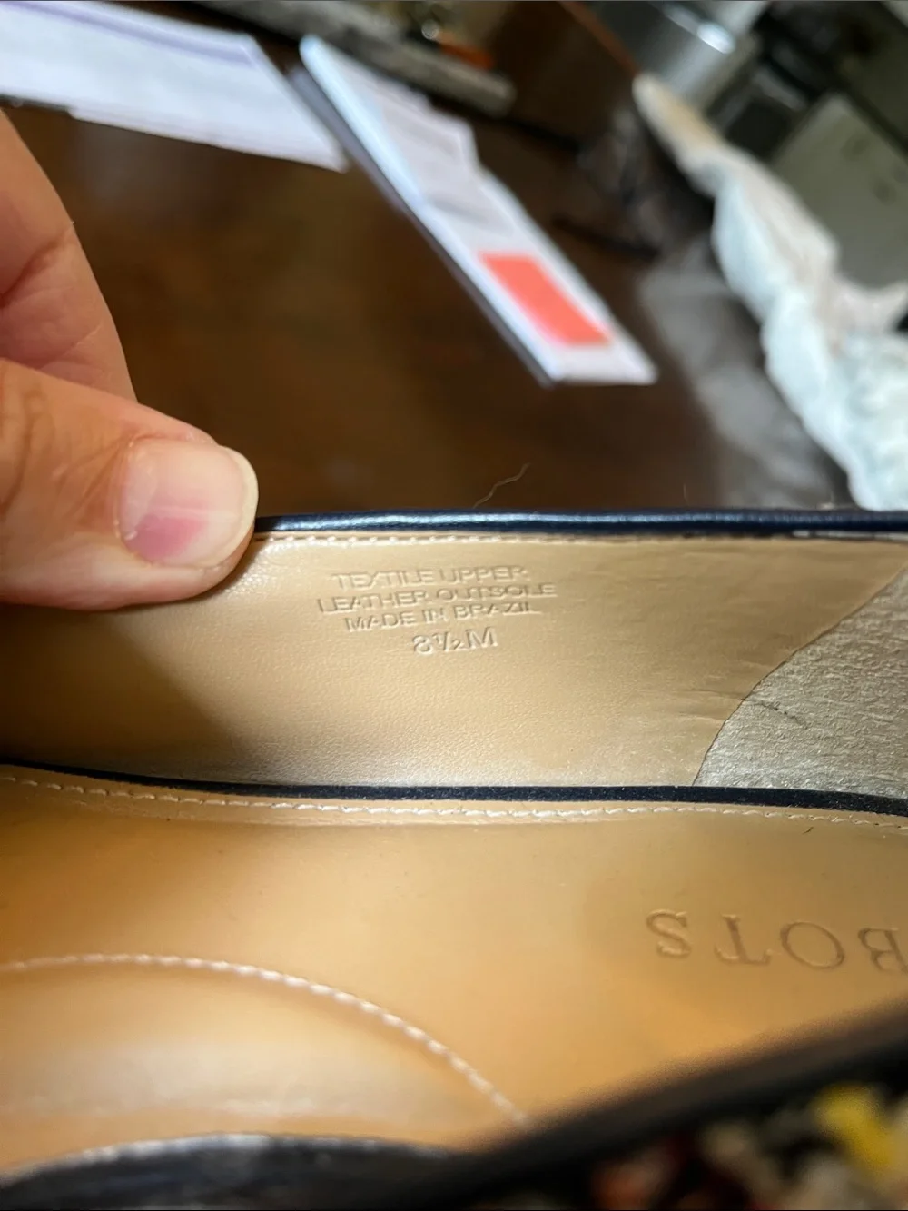 Talbots Multicolor Tweed Loafers with Black Trim and Strap - Picture 7 of 7
